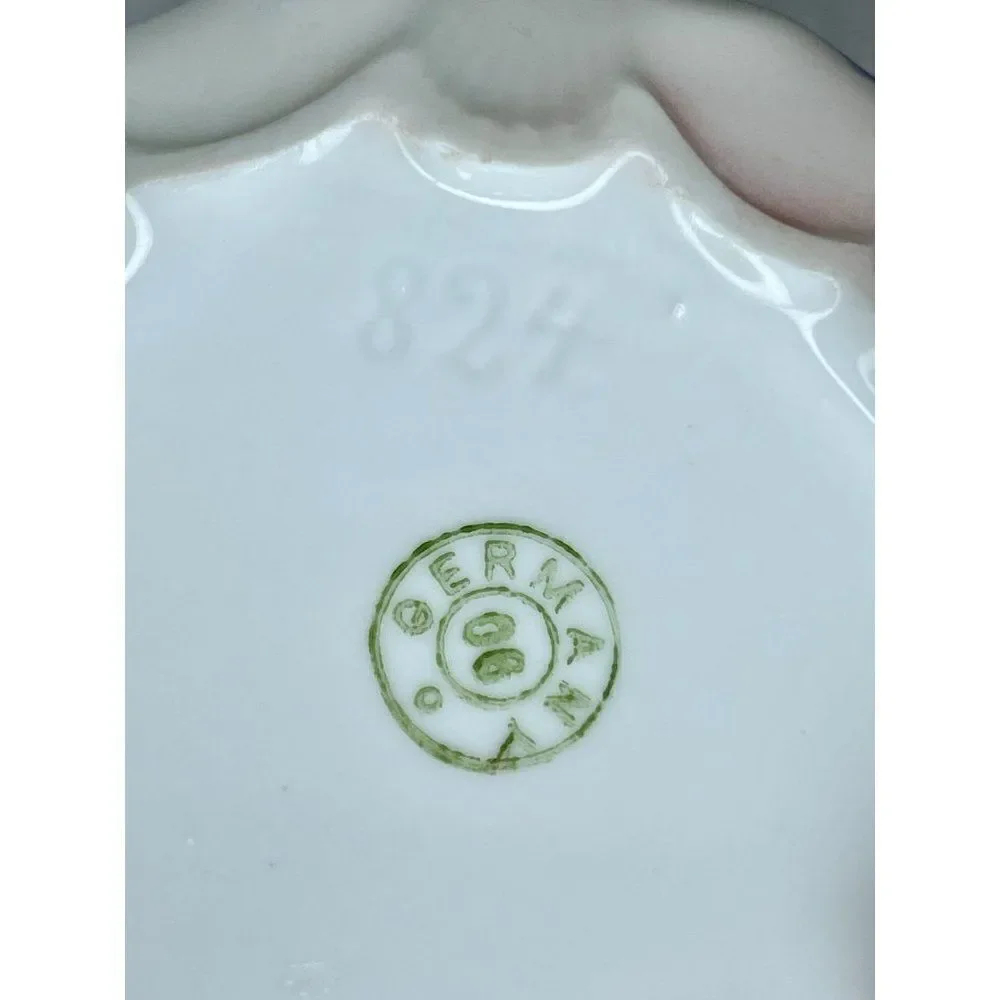 Hand Painted Porcelain Cream and Sugar Set Germany Violets